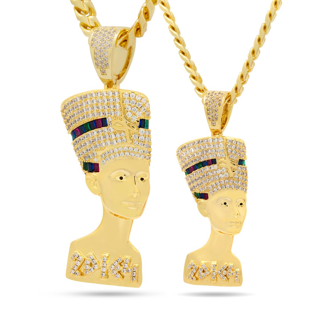 3D Boss Nefertiti Necklace  in  by Kingices