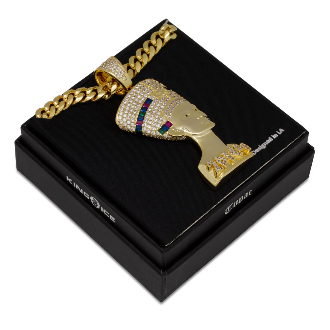 3D Boss Nefertiti Necklace  in  by Kingices