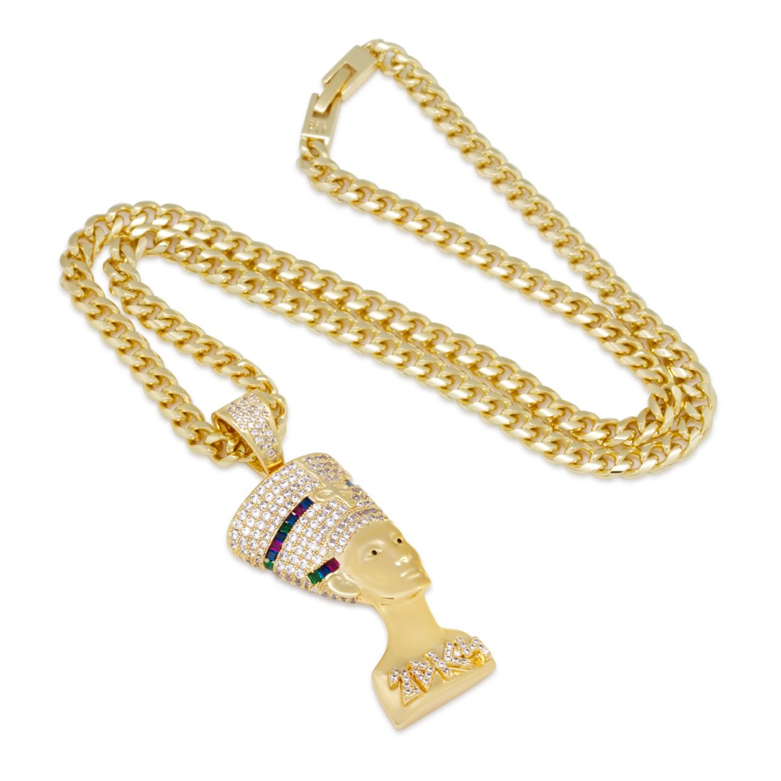 3D Boss Nefertiti Necklace  in  by Kingices