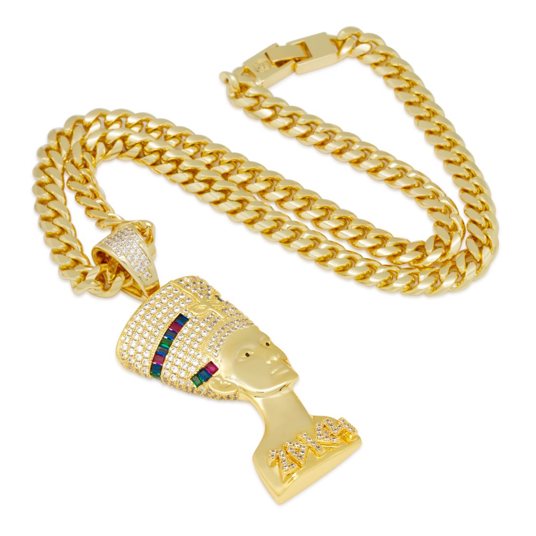 3D Boss Nefertiti Necklace  in  by Kingices