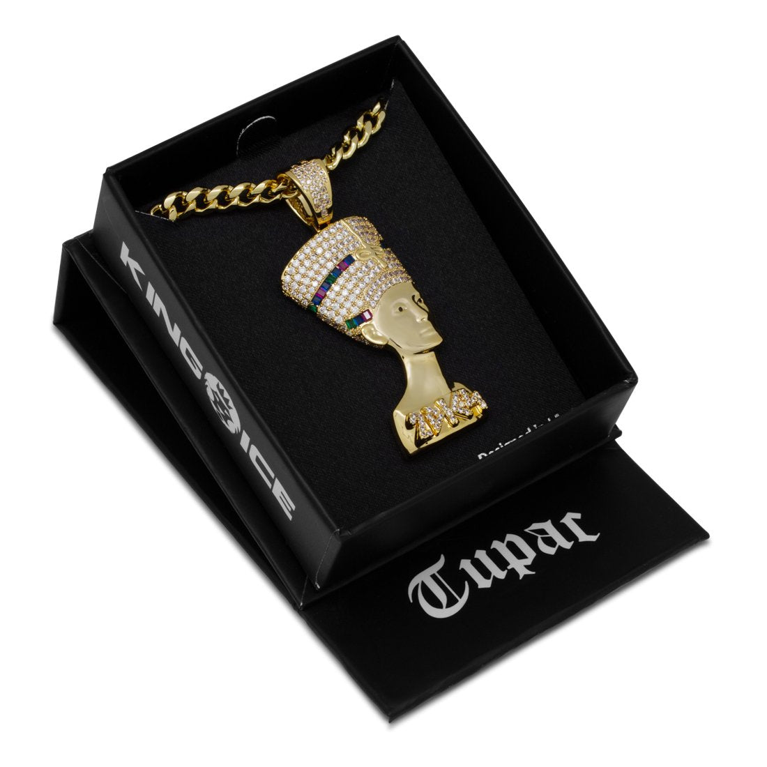 3D Boss Nefertiti Necklace  in  by Kingices