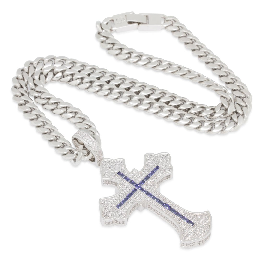 Fleur de Lis Cross Necklace  in  by Kingices