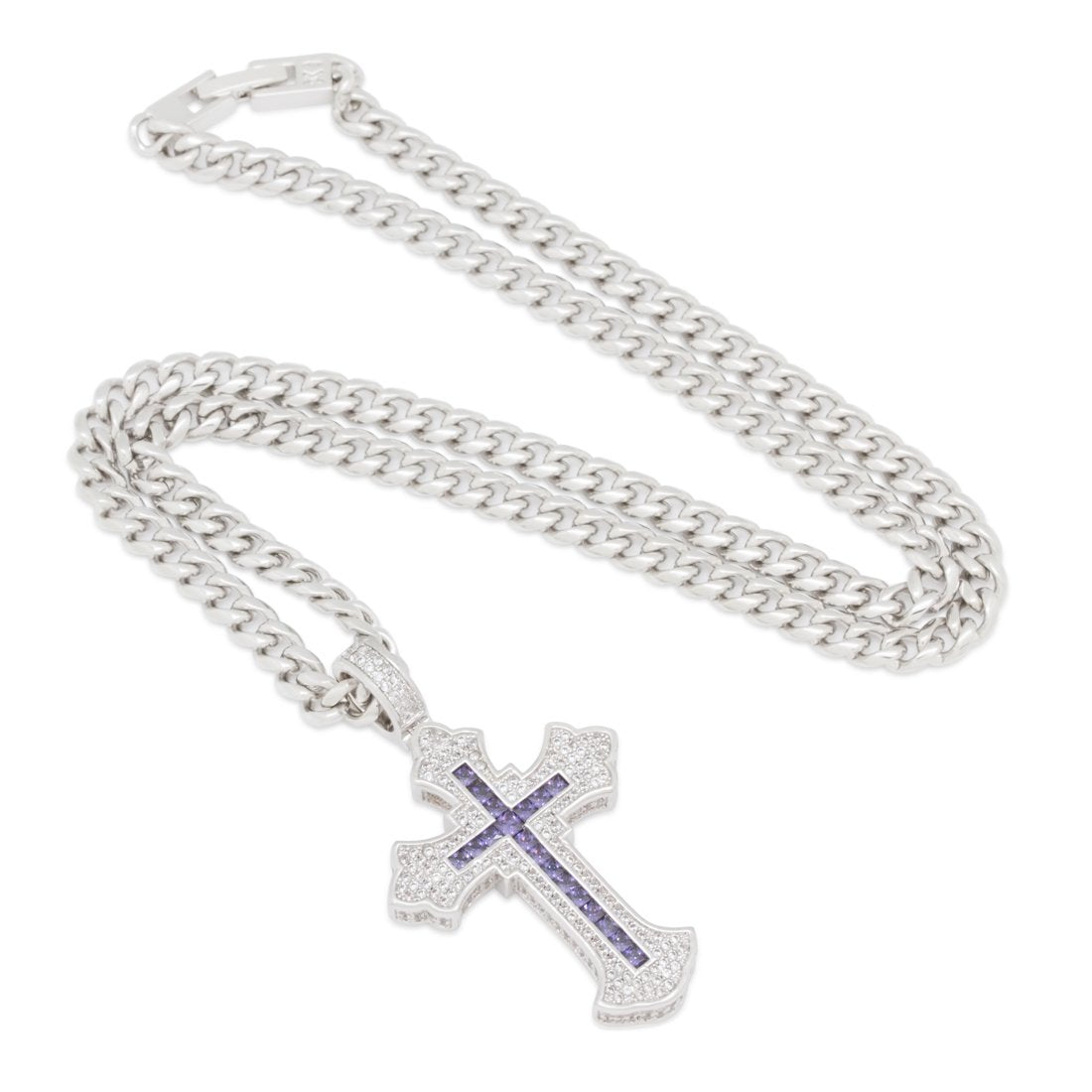 Fleur de Lis Cross Necklace  in  by Kingices