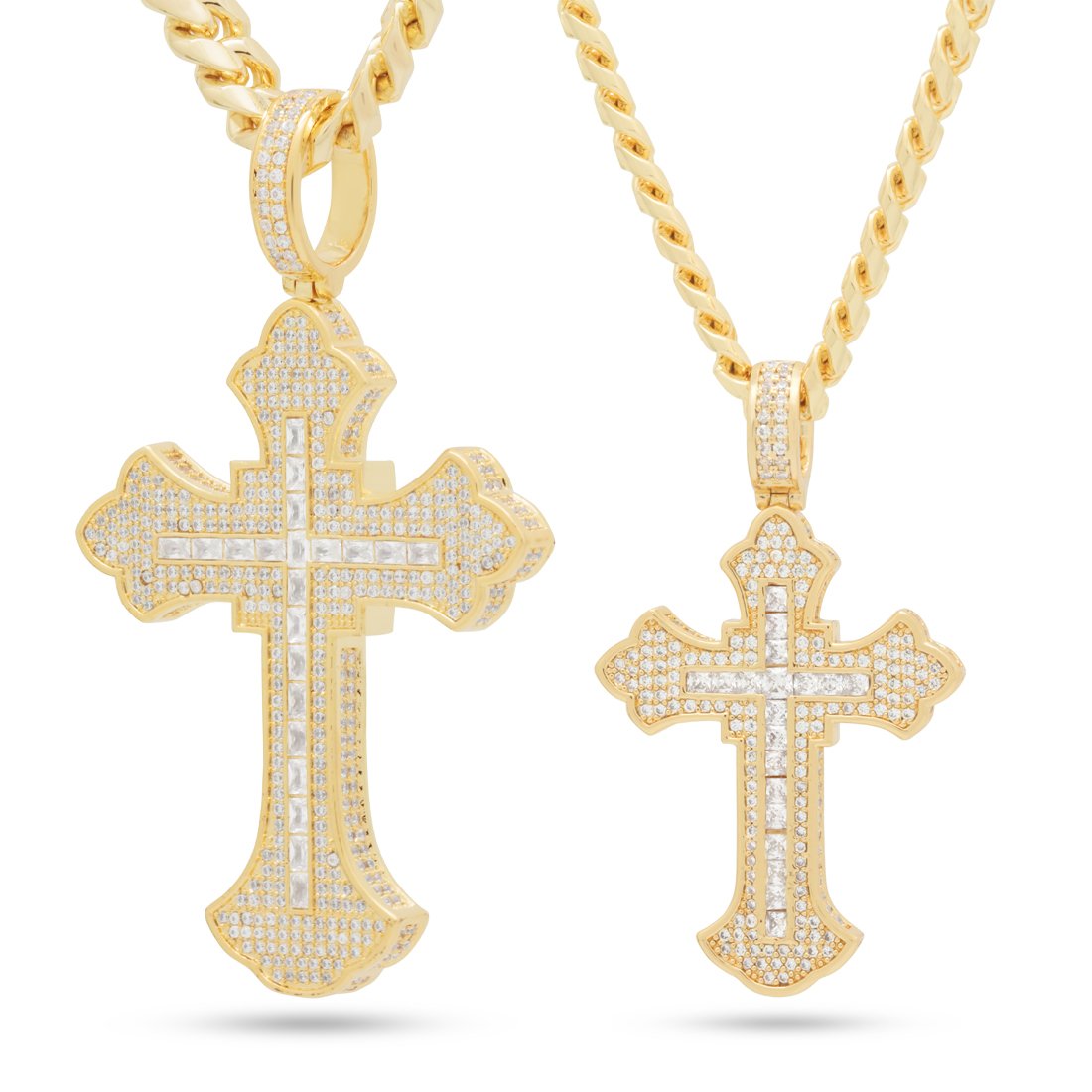 Fleur de Lis Cross Necklace  in  by Kingices