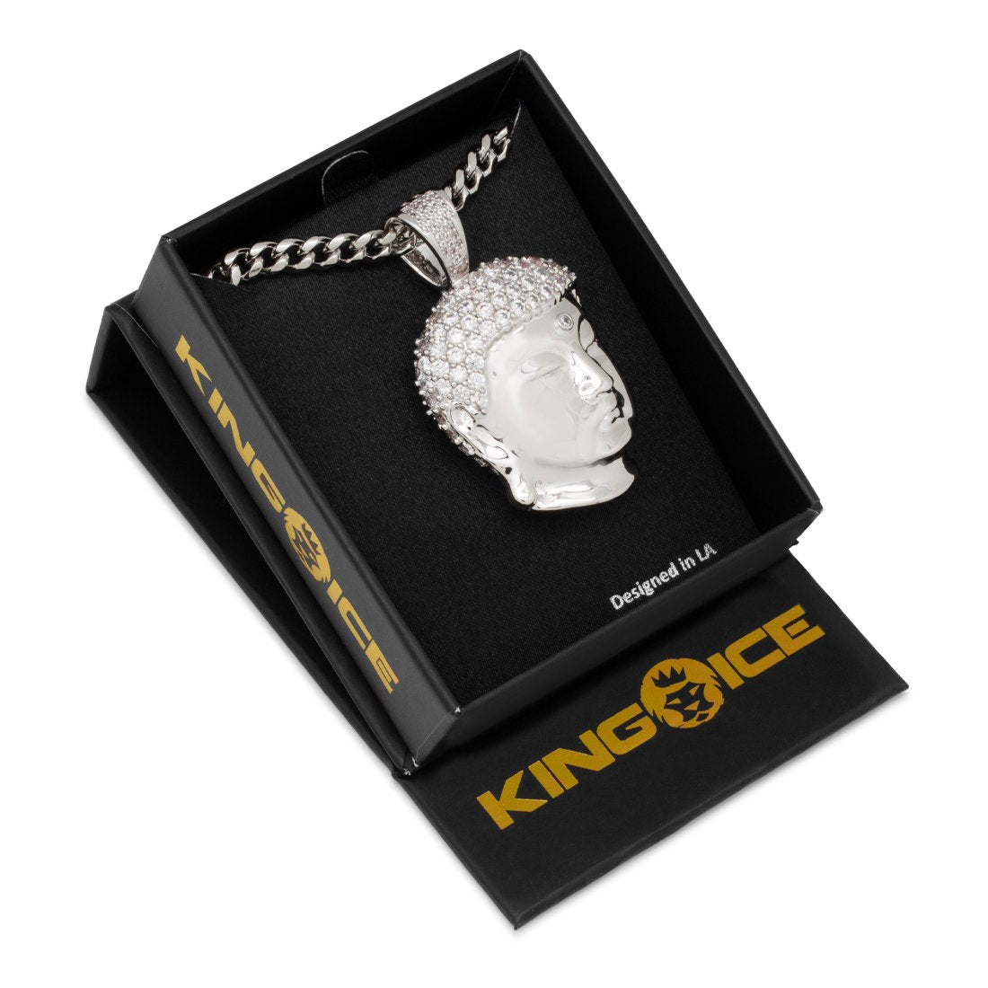 3D Boss Enlightened Buddha Necklace  in  by Kingices