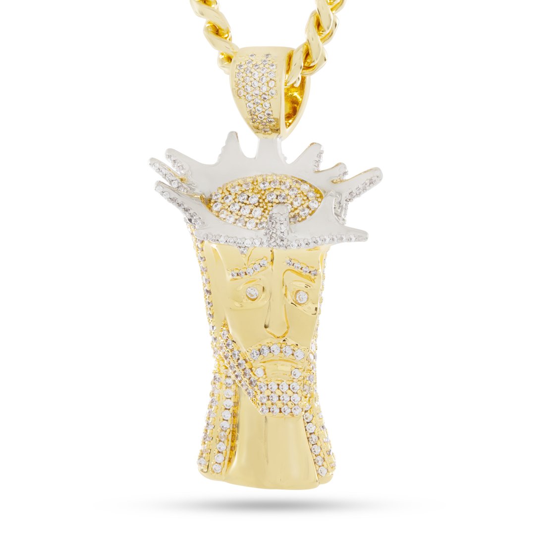 3D Boss Holy One Necklace  in  14K Gold / 2.3" by Kingices