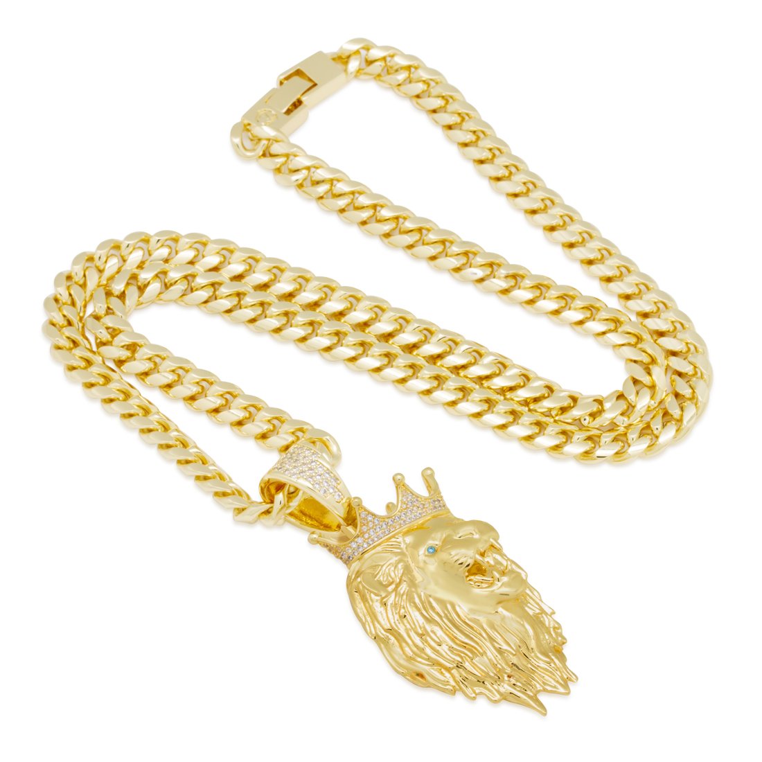 3D Boss Roaring Lion Necklace  in  by Kingices