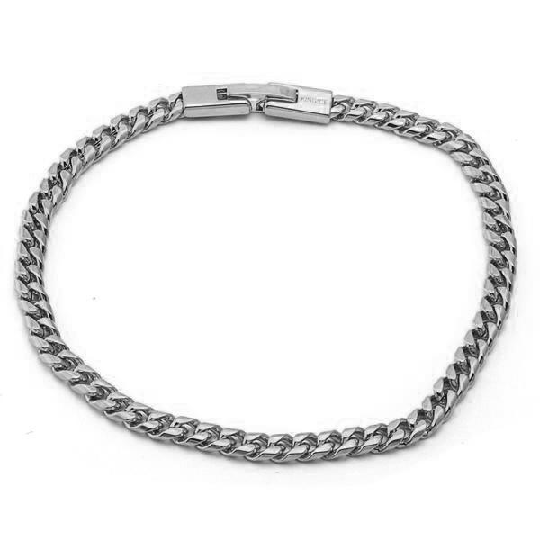 3mm Miami Cuban Link Bracelet  in  Gold Plated / White Gold / 7" by Kingices