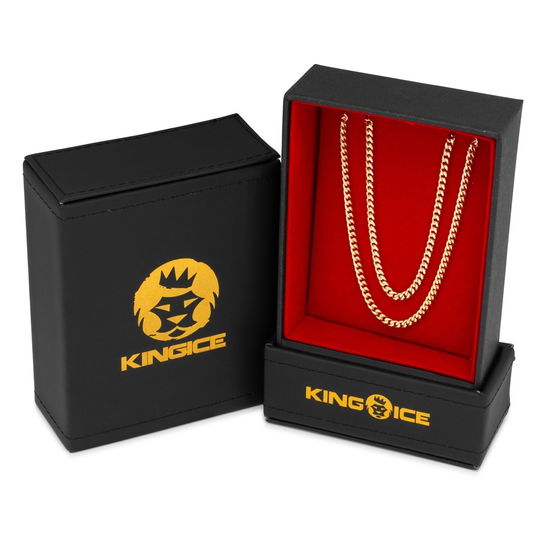 3mm Miami Cuban Link Chain Choker Set  in  by Kingices