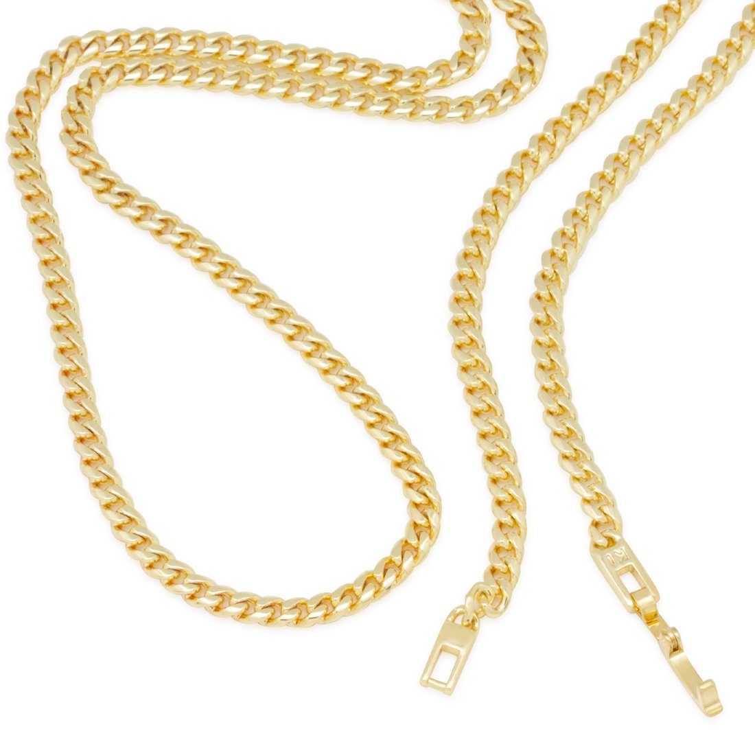 3mm Miami Cuban Link Chain Choker Set  in  by Kingices