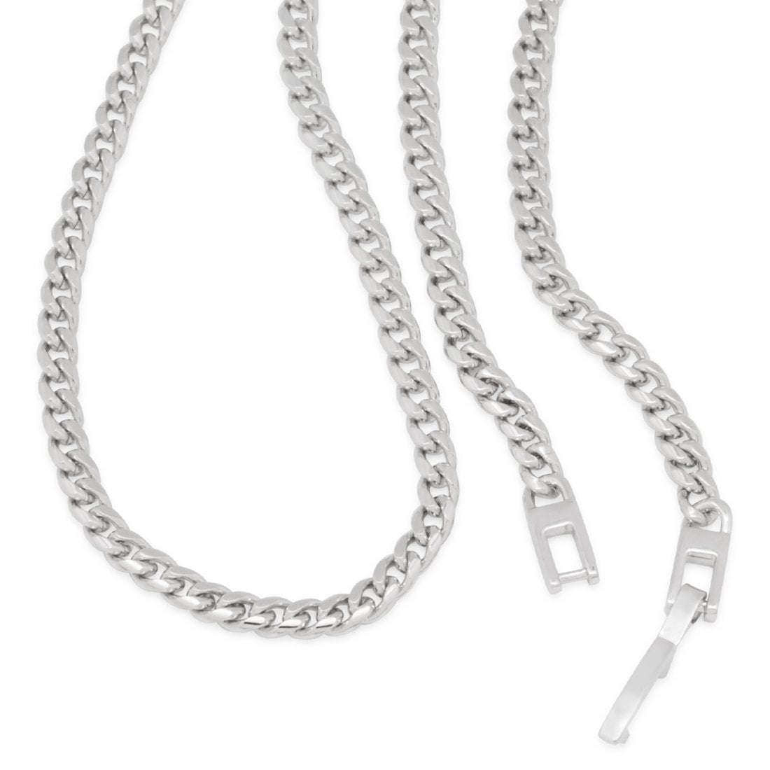 3mm Miami Cuban Link Chain Choker Set  in  by Kingices