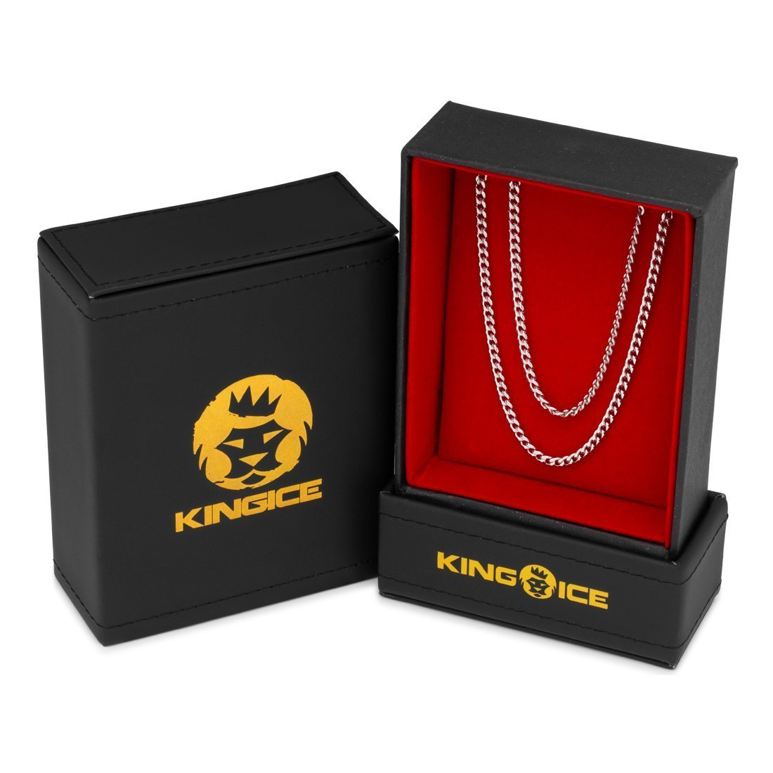 3mm Miami Cuban Link Chain Choker Set  in  by Kingices