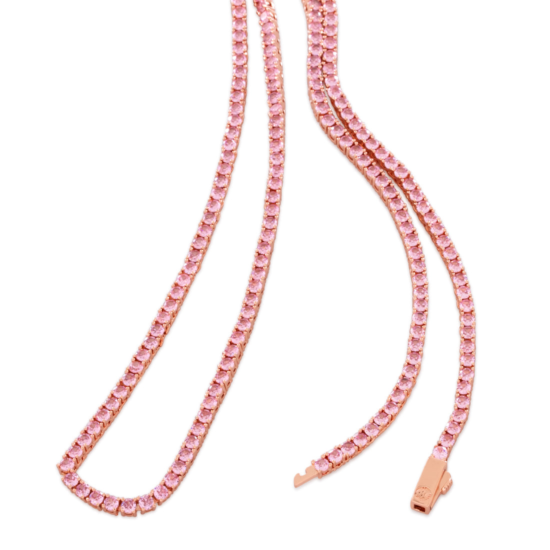 3mm Pink Tennis Chain  in  by Kingices