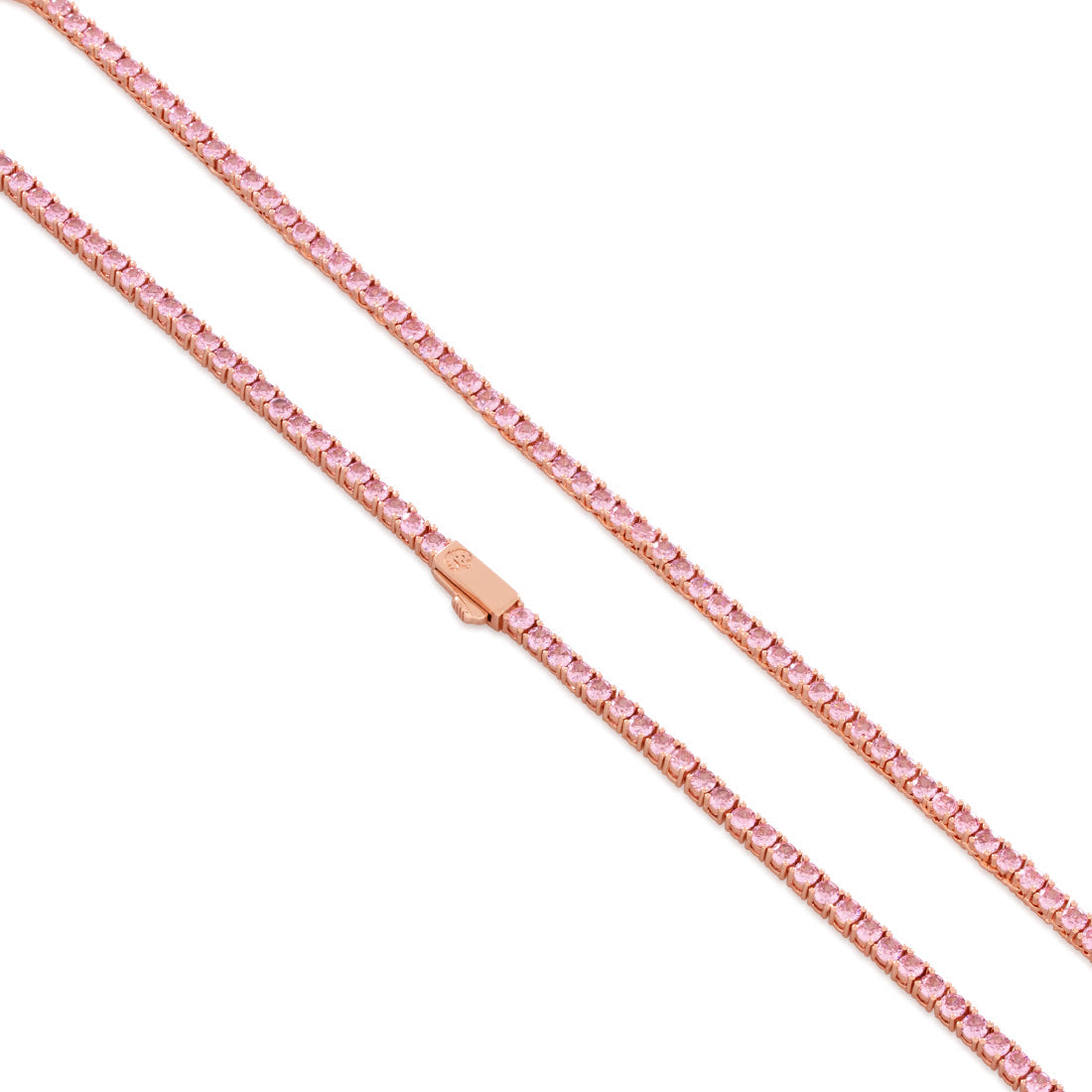 3mm Pink Tennis Chain  in  by Kingices