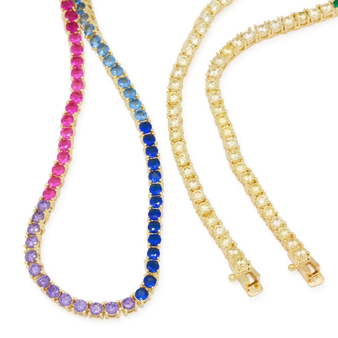 3mm Spectrum Tennis Chain  in  by Kingices