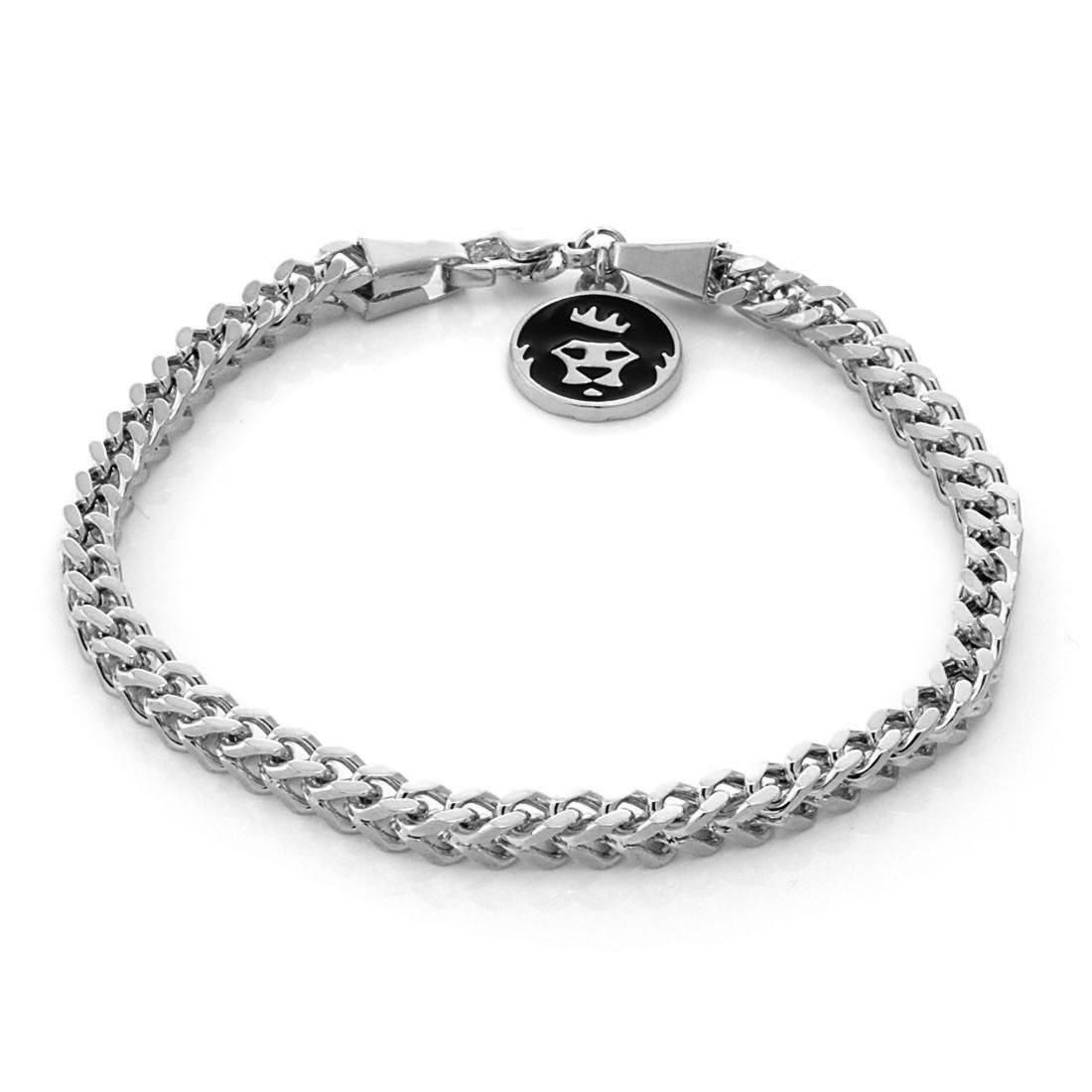 5mm Franco Bracelet  in  Gold Plated / White Gold / 7" by Kingices