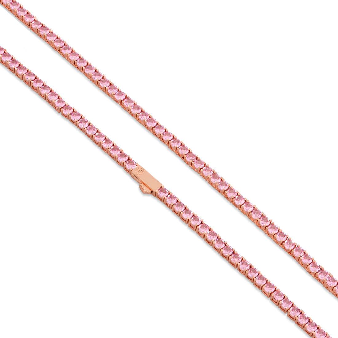 4mm Pink Tennis Chain  in  by Kingices