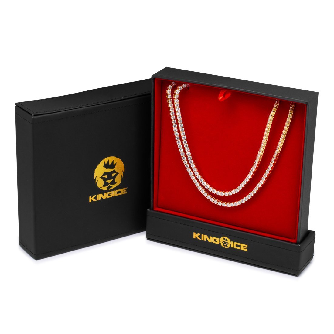 4mm Tennis Chain Choker Set  in  by Kingices