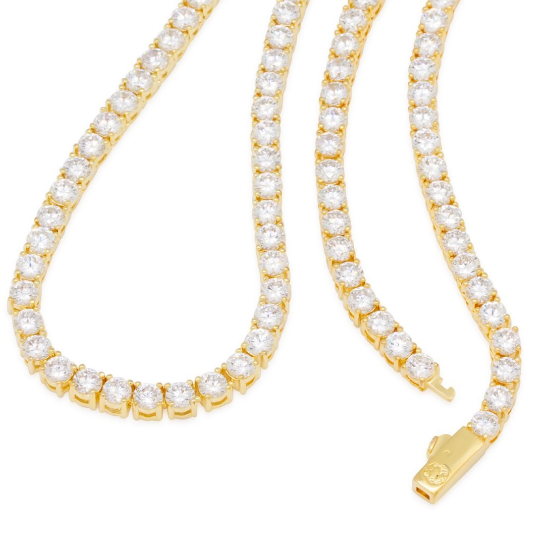 4mm Tennis Chain Choker Set  in  by Kingices