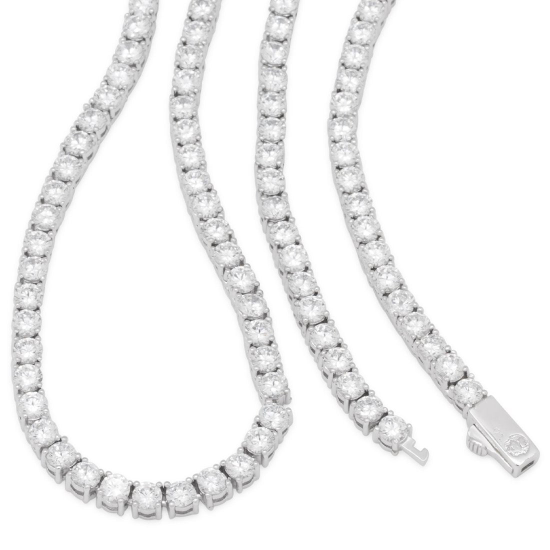 4mm Tennis Chain Choker Set  in  by Kingices