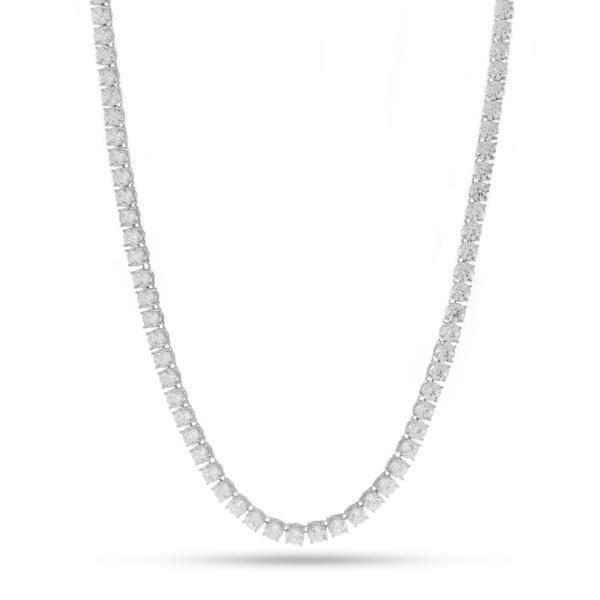 4mm Tennis Chain  in  Gold Plated / White Gold / 16" by Kingices