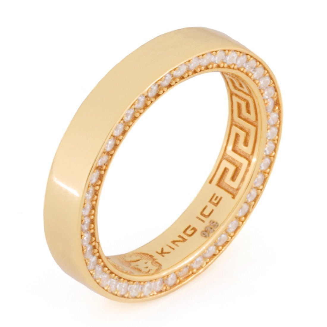 4mm Wedding Ring  in  Sterling Silver / 14K Vermeil / 7 by Kingices