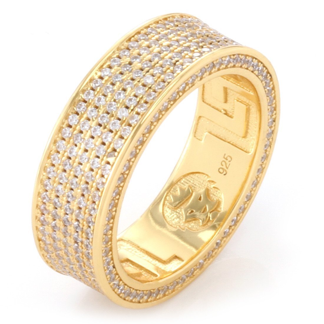 5-Row Infinity Ring  in  Sterling Silver / 14K Vermeil / 7 by Kingices