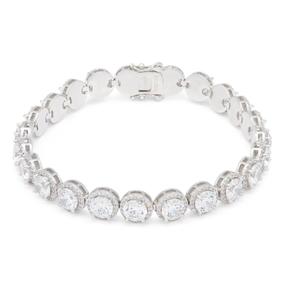 5mm Brilliant-Cut Tennis Bracelet  in  White Gold / 8" by Kingices