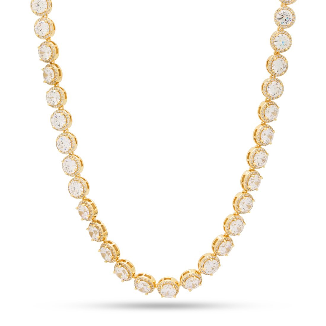 5mm Brilliant-Cut Tennis Chain  in  Gold Plated / 14K Gold / 18" by Kingices