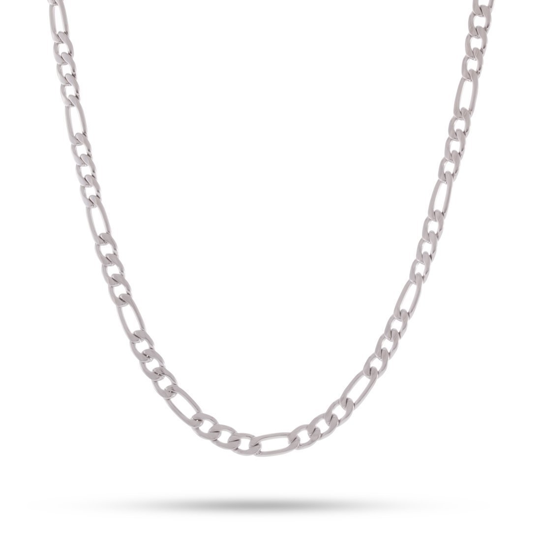5mm Figaro Chain  in  Gold Plated / White Gold / 18" by Kingices