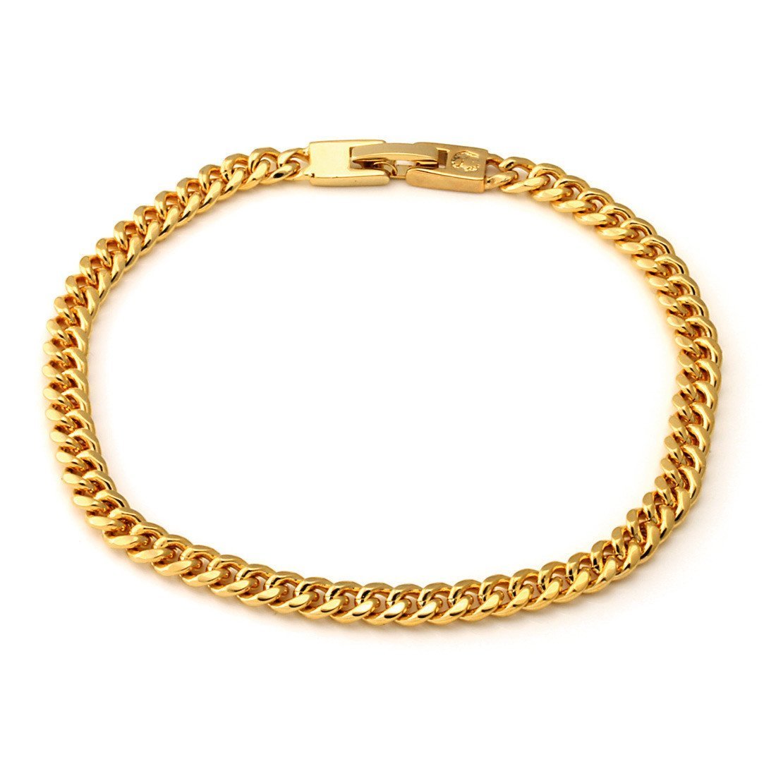 5mm Miami Cuban Link Bracelet  in  Gold Plated / 14K Gold / 8" by Kingices