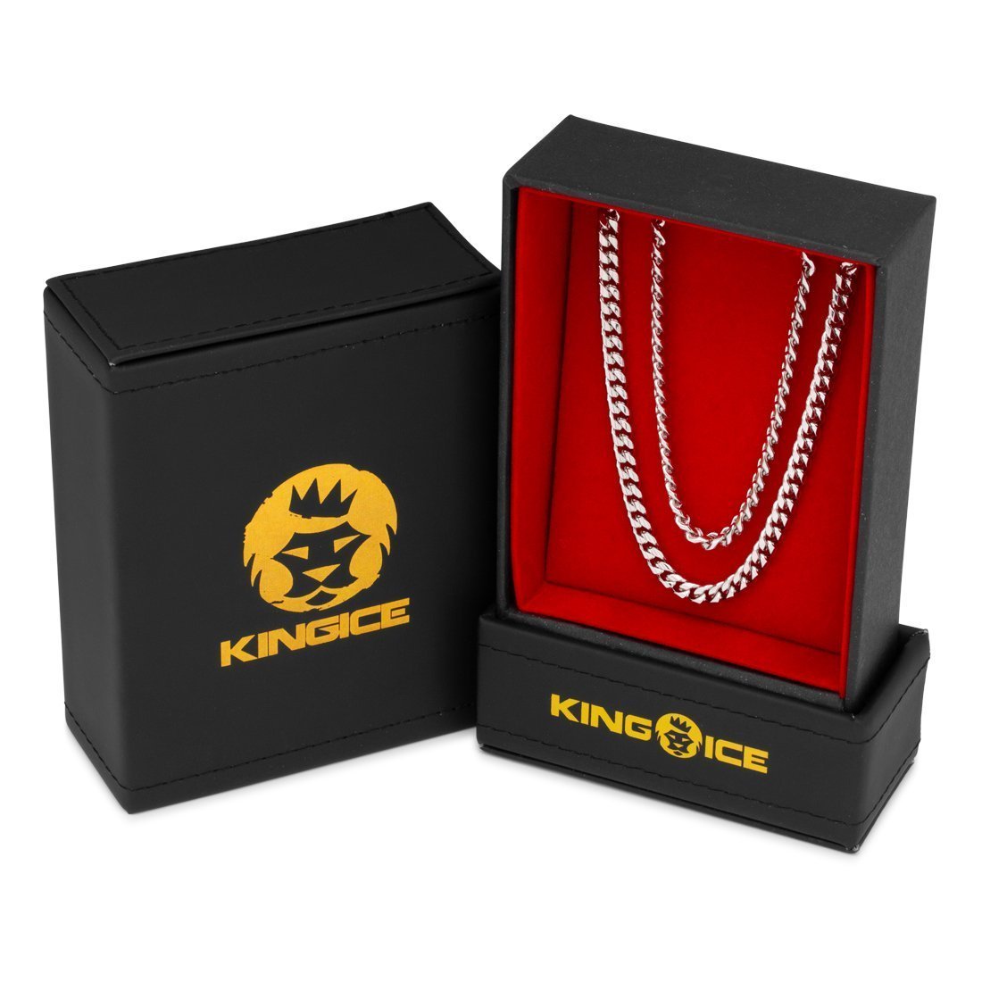 5mm Miami Cuban Link Chain Choker Set  in  by Kingices
