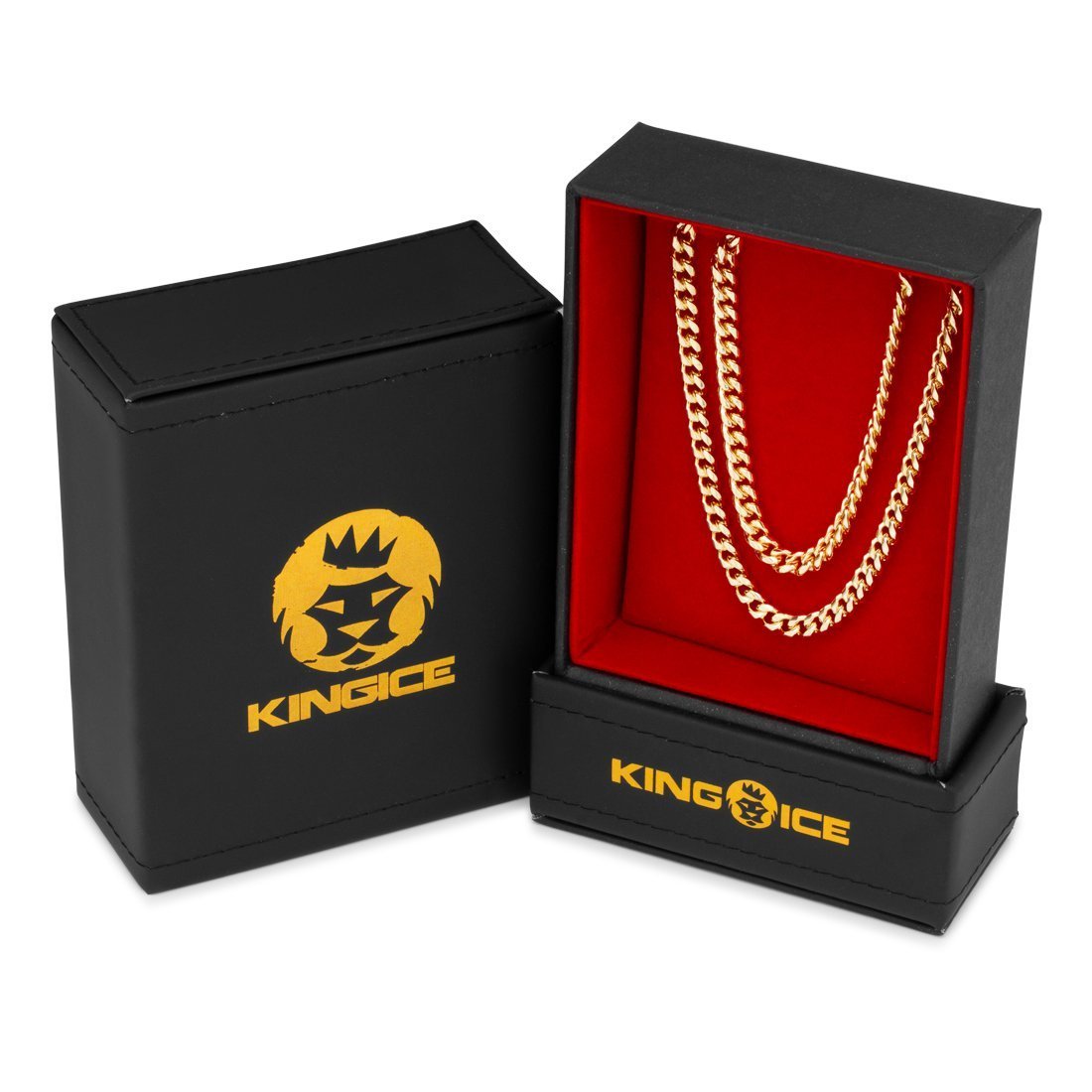 5mm Miami Cuban Link Chain Choker Set  in  by Kingices