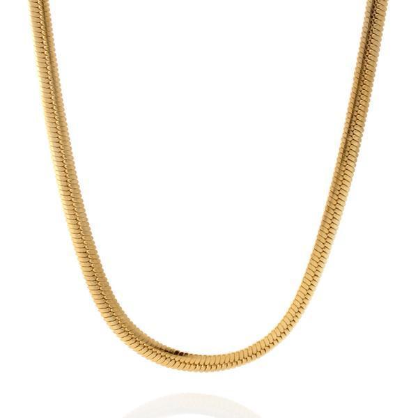 5mm Thick Herringbone Chain  in  14K Gold / 18" by Kingices