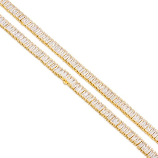 6mm Baguette Tennis Chain  in  by Kingices