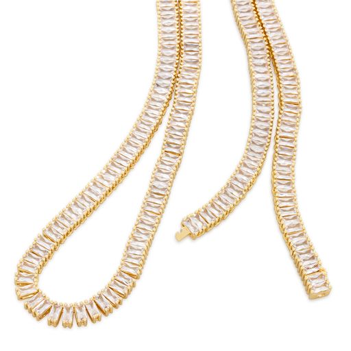 6mm Baguette Tennis Chain  in  by Kingices