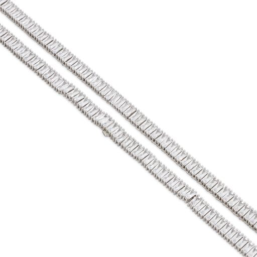 6mm Baguette Tennis Chain  in  by Kingices