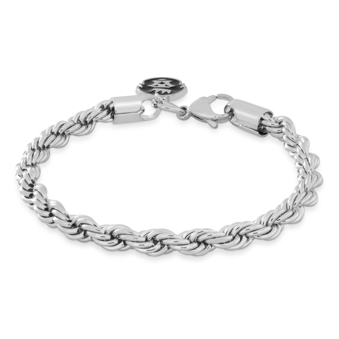 5mm Rope Bracelet  in  Gold Plated / White Gold / 7" by Kingices