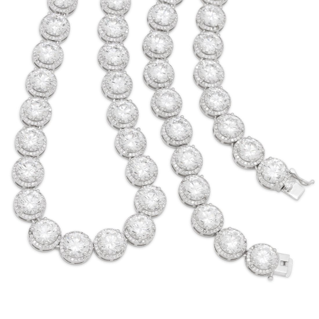 8mm Bezel-Set Tennis Chain  in  by Kingices