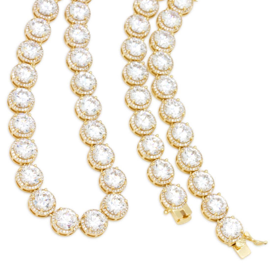 8mm Bezel-Set Tennis Chain  in  by Kingices