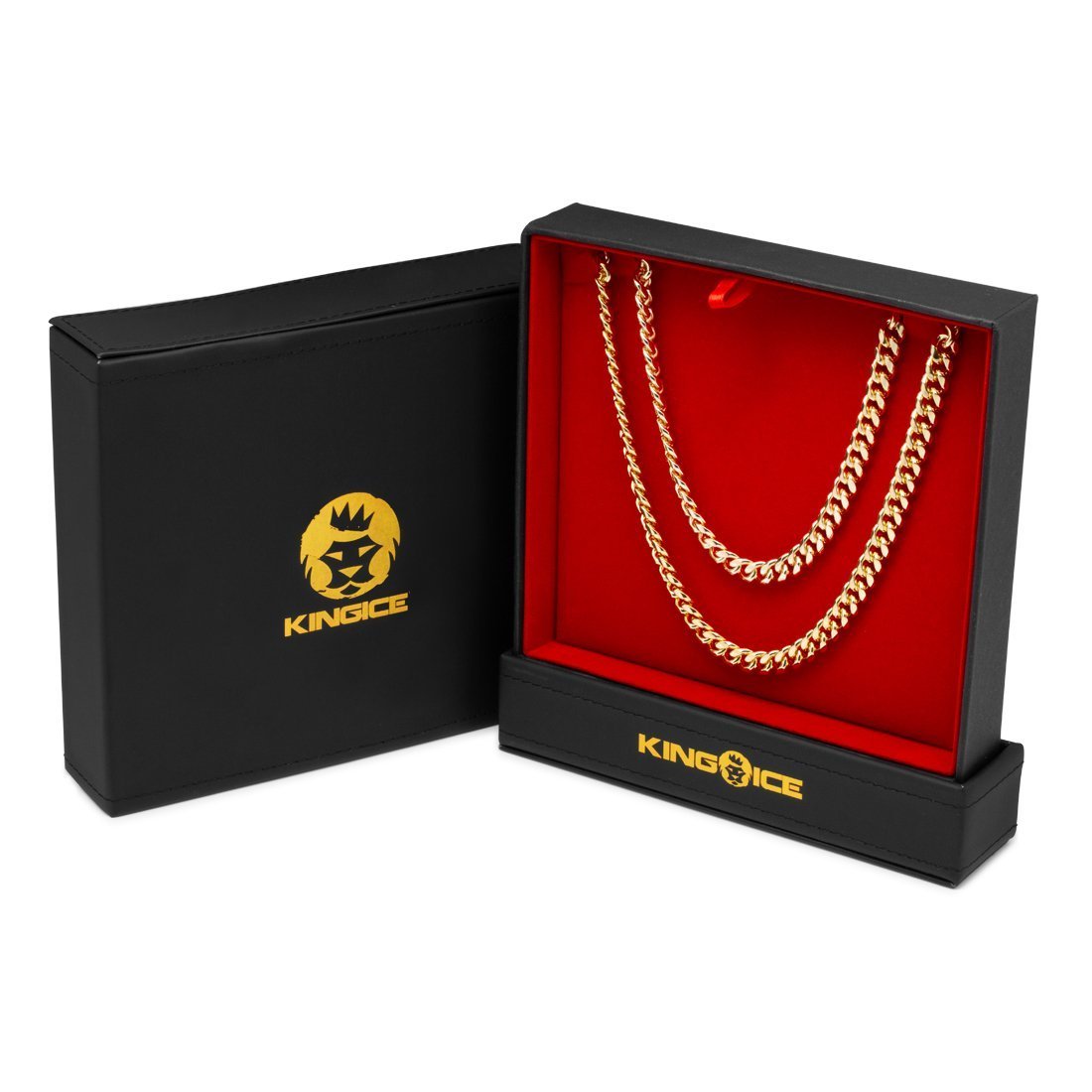 8mm Miami Cuban Link Chain Choker Set  in  by Kingices