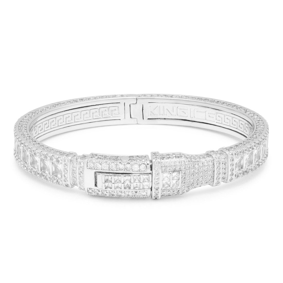 8mm Princess Cut Bangle Bracelet  in  by Kingices
