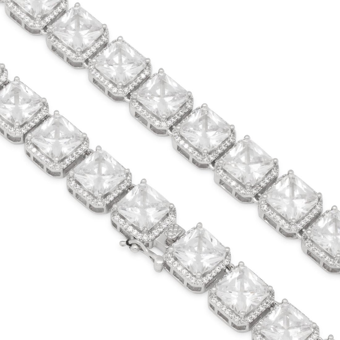 8mm Princess-Cut Tennis Chain  in  by Kingices