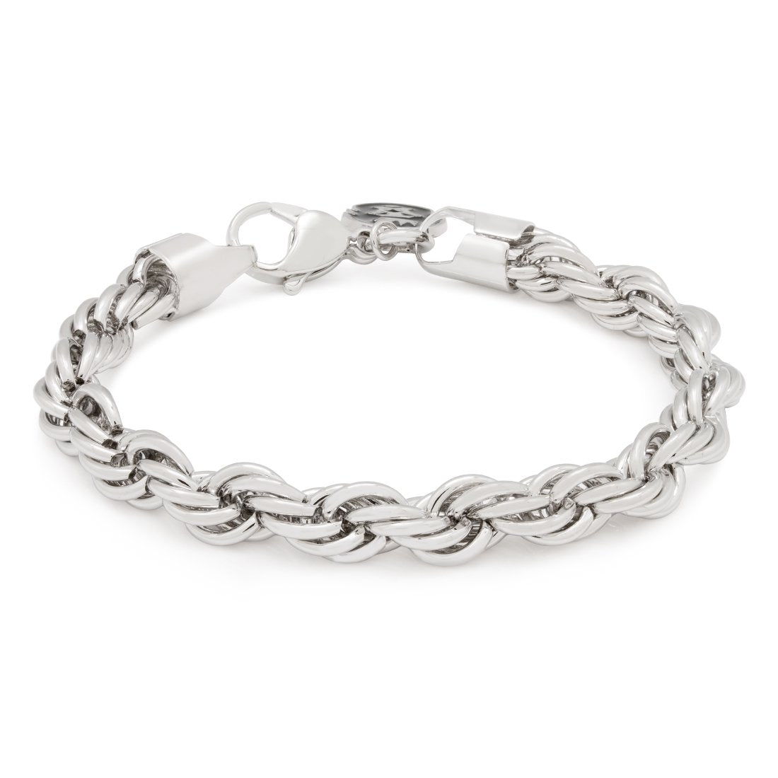 8mm Rope Bracelet  in  Gold Plated / White Gold / 7" by Kingices