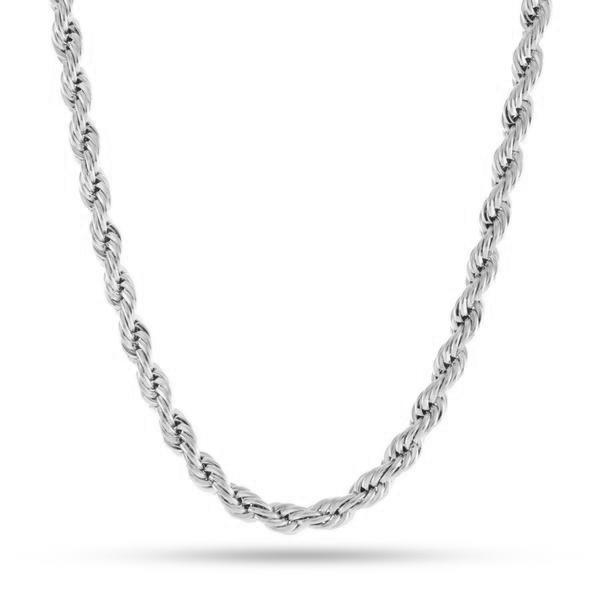 8mm Rope Chain  in  Gold Plated / White Gold / 18" by Kingices