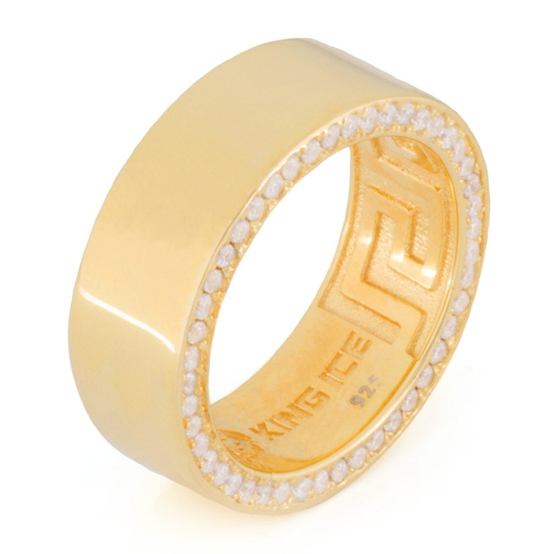 8mm Wedding Ring  in  Sterling Silver / 14K Vermeil / 7 by Kingices