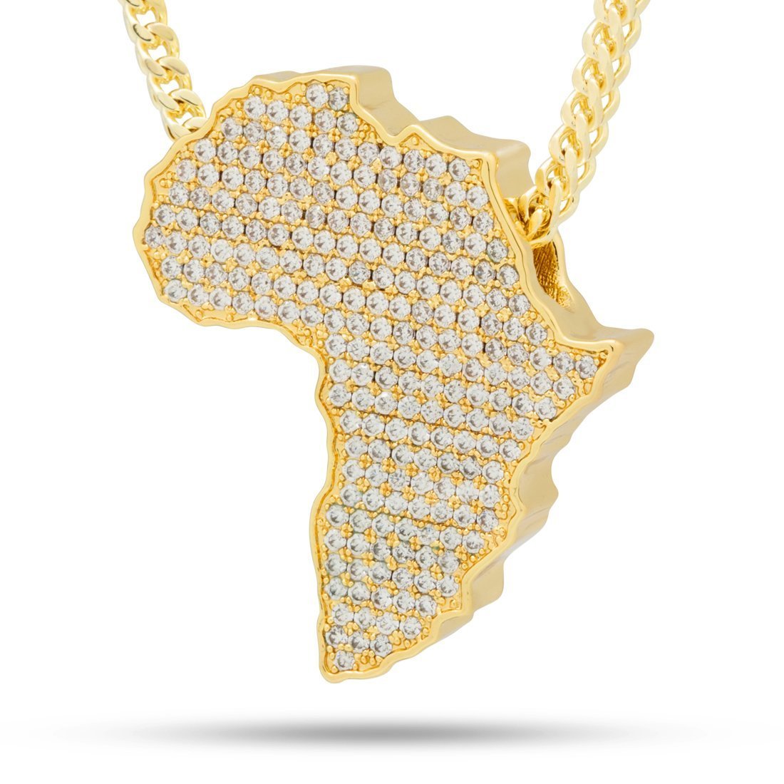 Africa Necklace  in  14K Gold / 1.6" by Kingices