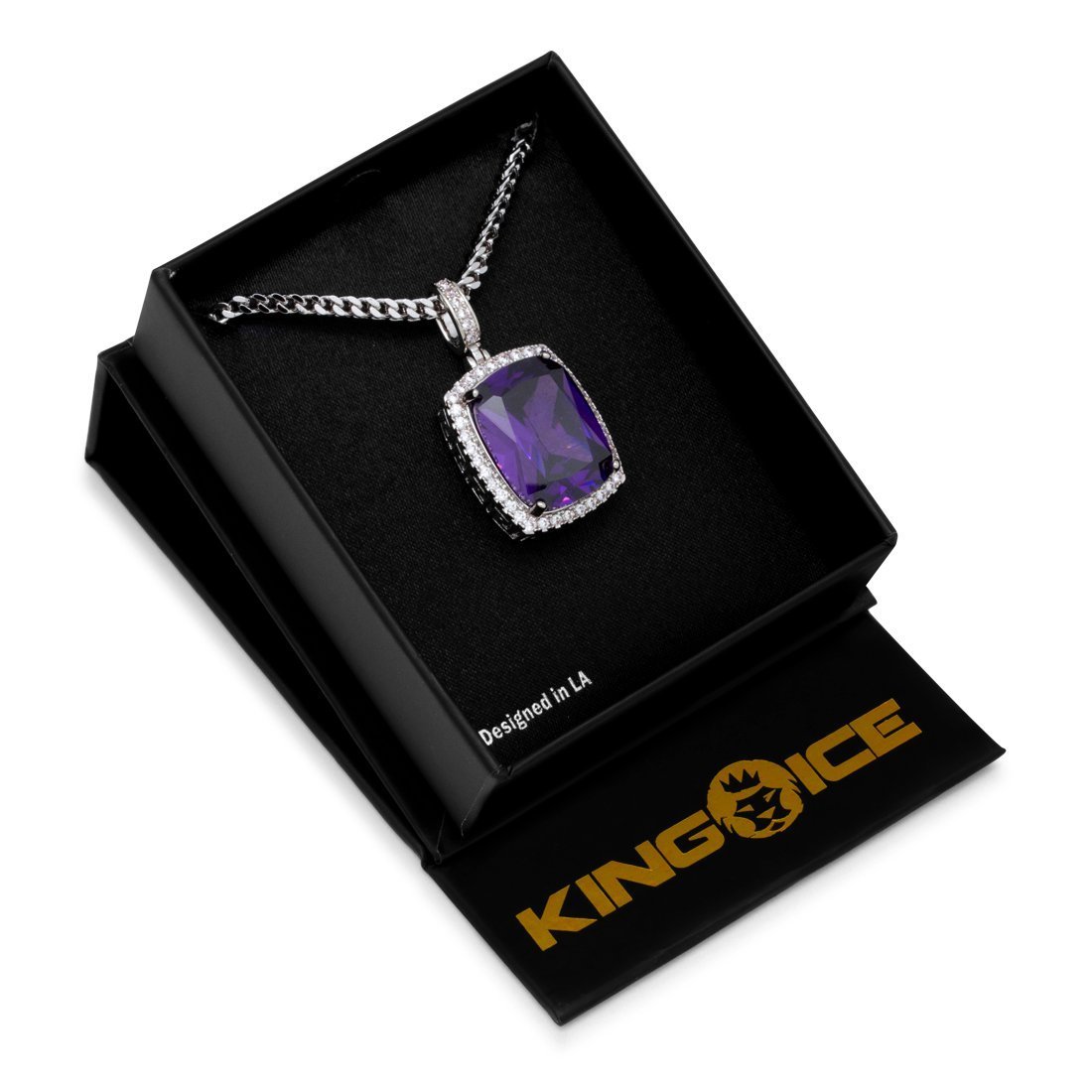Amethyst Crown Julz Necklace  in  by Kingices