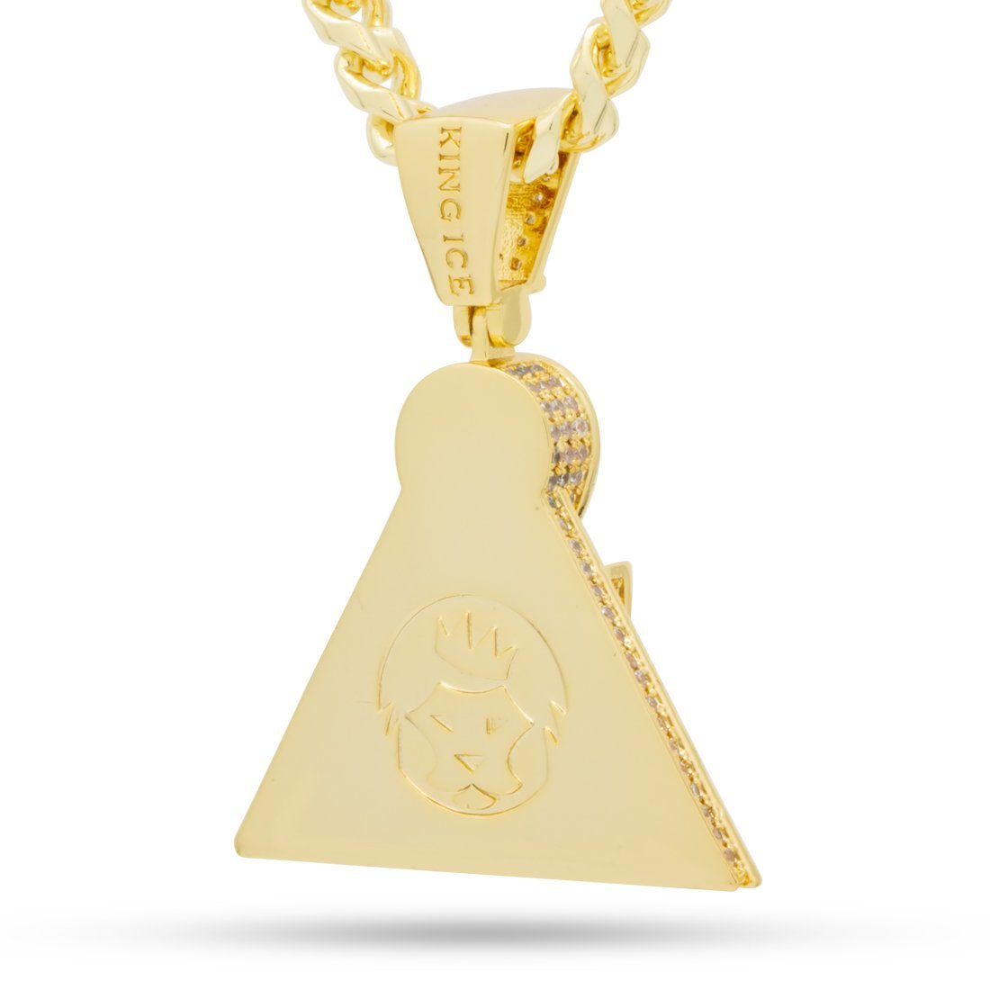 Ankh Key Pyramid Necklace  in  14K Gold / 1.6" by Kingices