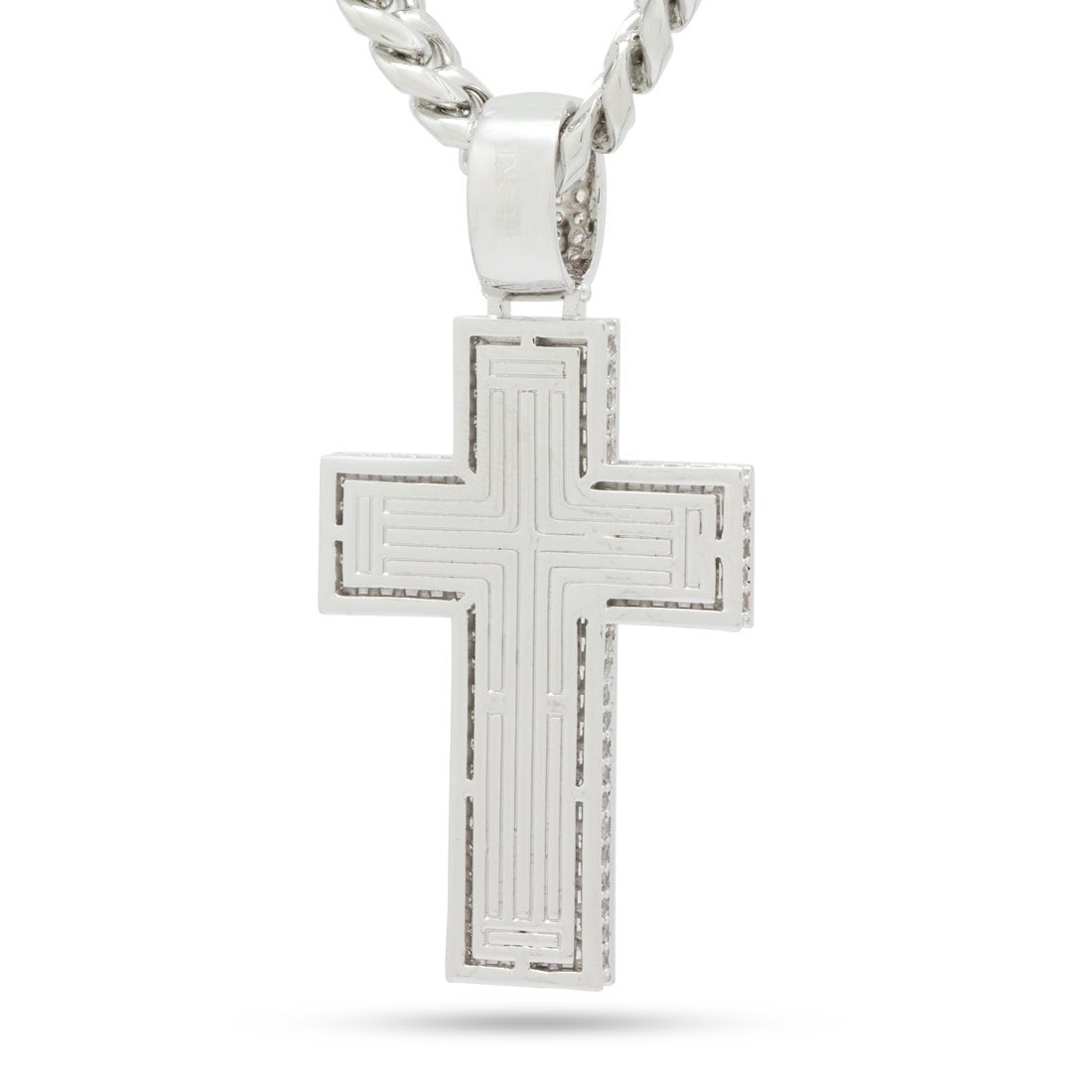 Baguette Cut Cross Necklace  in  by Kingices